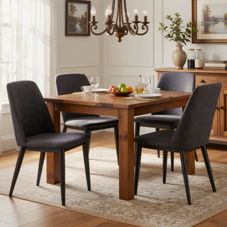 Sunvega Contemporary Tintori Dining Chairs with Upholstered Seat and Backrest Set of 2