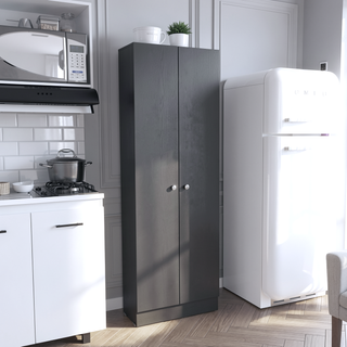 Sunvega Five Shelves Multistorage Pantry Cabinet with Double Door for Kitchen