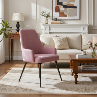 Sunvega Modern Upholstered Dining Chairs with Sturdy Metal Legs Set of 2