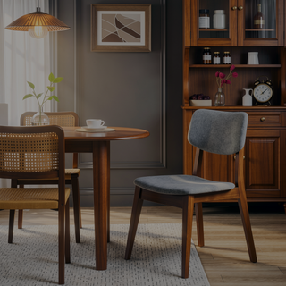 Sunvega Mid-Century Modern Dark Grey Velvet Upholstered Dining Side Chairs Set of 2