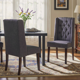 Sunvega Tufted Dining Chairs with High Back and Diamond Stitching Set of 2