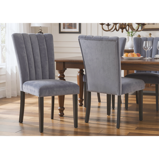 Sunvega Transitional Dining Table with Faux White Marble Top and Black Wood Base