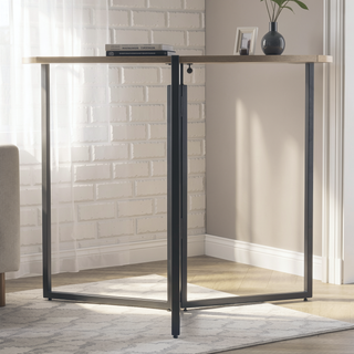 Sunvega Round Folding Dining Table for Small Spaces with Collapsible Design