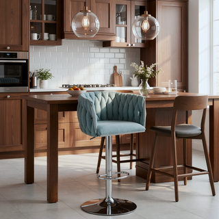Sunvega 360 Degree Swivel Adjustable Counter Height Bar Stools Set of 2