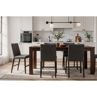 Sunvega White Fabric Finish Bar Stool with Nailhead Trim in Transitional Style