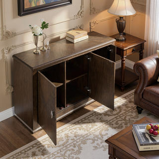 Sunvega Beige Textured Fabric Upholstered Side Chairs with Brown Wooden Finish