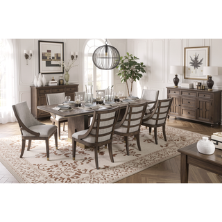Sunvega Semi-Deconstructed Textured Fabric Upholstered Armchairs with Wood Frame