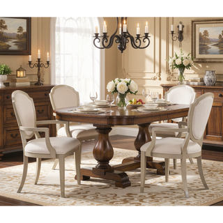 Sunvega Modern Light Oak Finish Wooden Side Chairs with Chenille Upholstery Set of 2