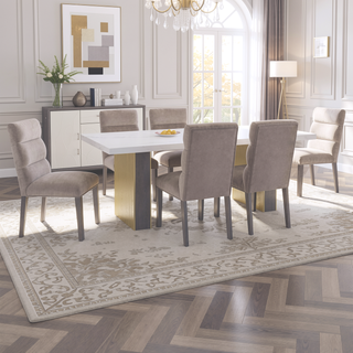 Sunvega Ash Velvet Upholstered Side Chair Set of 2 with Plump Foam Back and Gray Wood Legs