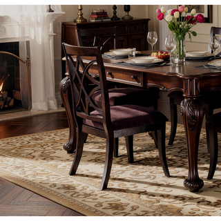 Sunvega Keenan Dark Walnut Finish Rectangular Dining Table with 1 Leaf