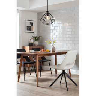Sunvega Modern PU Leather Swivel Dining Chairs Set of 2 with Auto-Return and High Back