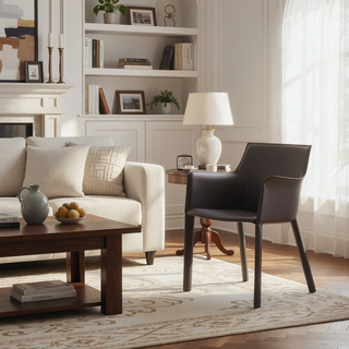 Sunvega Modern Dining Chair in Gray with Durable Metal Frame and Leatherette Upholstery