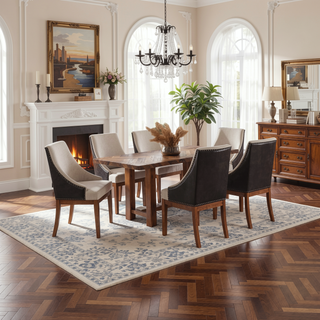Sunvega Traditional Luxury Upholstered Chairs with Sloped Arms and Nailhead Trim