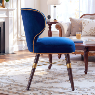 Sunvega Elegant Modern Dining Chair with Criss Cross Gold Metal Base