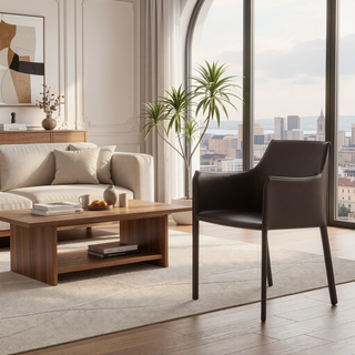 Sunvega Modern Dining Chair in Gray with Durable Metal Frame and Leatherette Upholstery