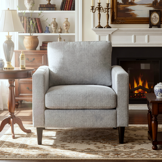 Sunvega Contemporary Fabric Upholstered Arm Chair with Plush Padded Seat and Backrest