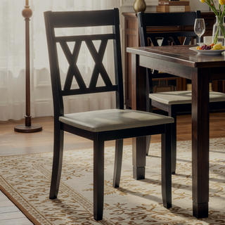 Sunvega Modern Farmhouse Round Dining Table with Greywash and Antique White Finish
