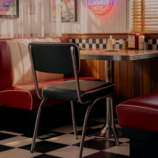 Sunvega Black and Chrome Upholstered Side Chairs with Padded Seat and Curved Legs