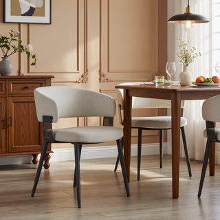 Sunvega Modern Dining Chair with Plush Foam-Filled Seat and Textured Leatherette