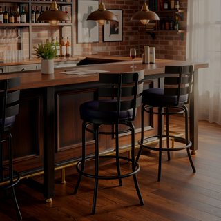 Sunvega Piren Mocha Brown Faux Leather Swivel Counter or Bar Stool