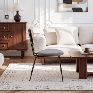Sunvega Modern Industry Chic Cane Dining Chair Set of 2 for Dining Room