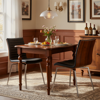 Sunvega Contemporary Dining Accent Chair with Swivel and Tufted Faux Leather Seat