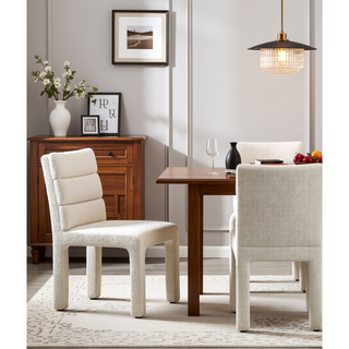 Sunvega Contemporary Dining Table with Engineered Stone Top and Walnut Finish
