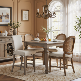 Sunvega White Fabric Finish Bar Stool with Nailhead Trim in Transitional Style
