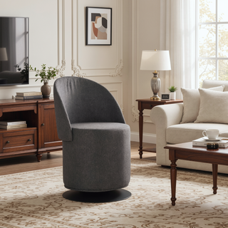 Sunvega Finch Contemporary Swivel Chair with Adjustable Backrest and Fabric Upholstery