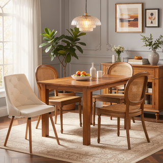 Sunvega Contemporary Faux Leather Upholstered Dining Accent Chair with Tapered Wood Legs