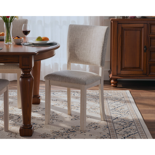 Sunvega Transitional Natural Tone Rubberwood Dining Table with Trestle Base