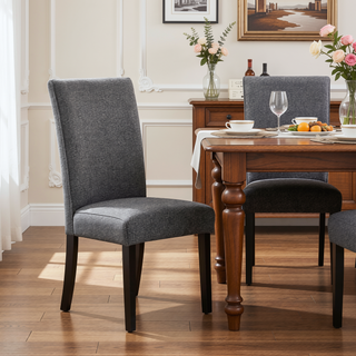 Sunvega Grey Dining Chairs Set of 2 with Durable Construction and Easy Cleaning