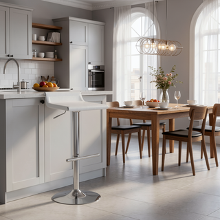 Sunvega Mirage Ale Contemporary Adjustable Swivel Bar Stool with Chrome Base