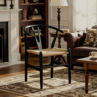 Sunvega Dark Walnut Contemporary Side Chairs with Polyester Upholstered Seat Set of 2