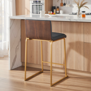Sunvega Mason Mara Contemporary Fixed-Height Counter Stool with Tufted Upholstered Seat