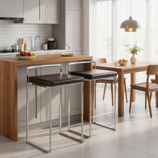 Sunvega Contemporary Stackable Counter Stools with Padded Seat Set of 2