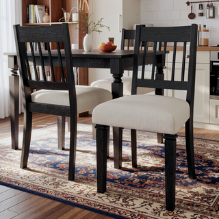 Sunvega Classic Country Style Rubber Wood Dining Table Set with Bench and Chairs