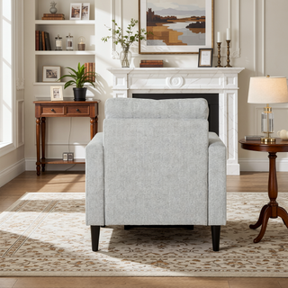 Sunvega Contemporary Fabric Upholstered Arm Chair with Plush Padded Seat and Backrest