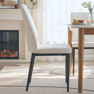 Sunvega Round MDF Dining Table for Kitchen with 42 Inch Spacious Tabletop