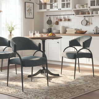 Sunvega Modern Upholstered Dining Chairs With Sturdy Metal Legs Set of 2