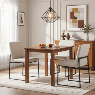 Sunvega Modern Fuji High Back Dining Chair with Upholstered Seat and Padded Backrest
