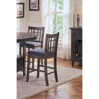 Sunvega Round Counter Height Dining Table with Leaf and Open Storage Base