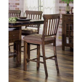 Sunvega Dark Brown Finish Wooden Counter Height Bench Transitional Style 1pc Dining