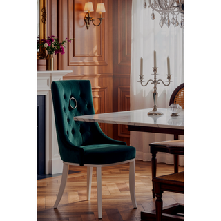 Sunvega Black Synthetic Leather & Chrome Metal High Back Armless Side Chair Set of 2