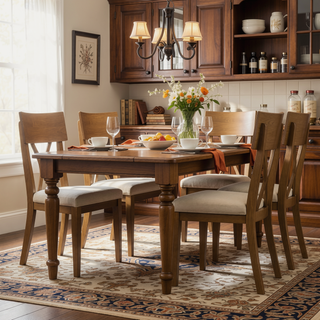 Sunvega Farmhouse Dining Chairs with Cushions for Kitchen or Dining Room 2pc Set