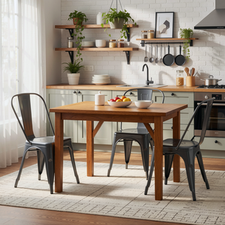 Sunvega Modern Gray Metal Dining Chairs Set of 2 with 18 Inch Seat Height