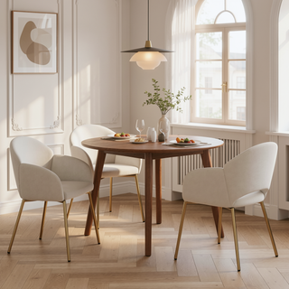 Sunvega Modern Upholstered Dining Chair Set of 2 with Comfortable Seat