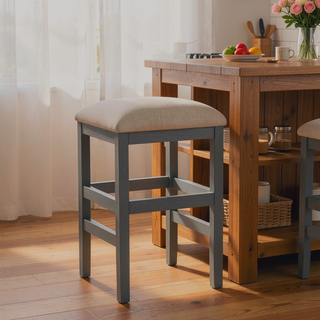 Sunvega Black Dining Table with Side Storage Shelves and Boucle Fabric Stools
