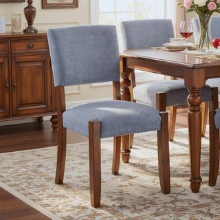 Sunvega Modern Upholstered Dining Chairs Set of 4 with Ergonomic Foam and Rubber Wood Legs