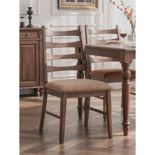 Sunvega Walnut Finish Rectangular Dining Table with Extension Leaf for 8